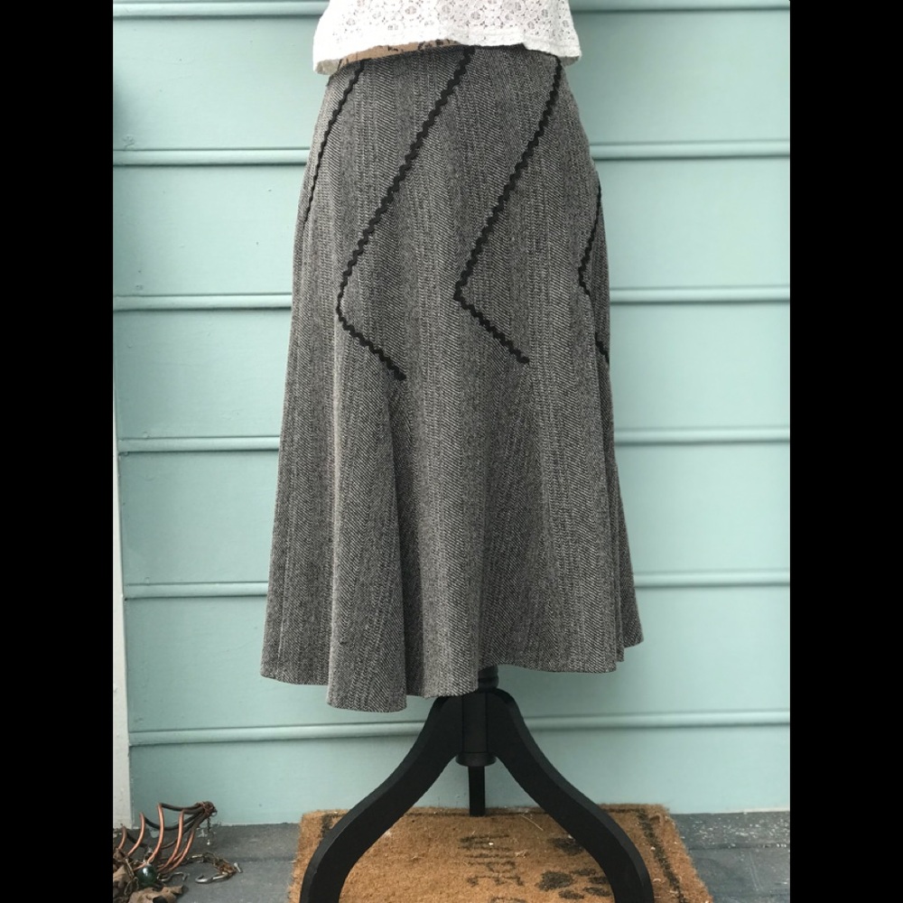 Vintage Midi Herringbone skirt